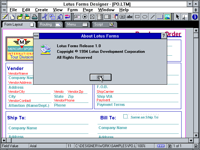 Lotus Forms 1.0 - Splash